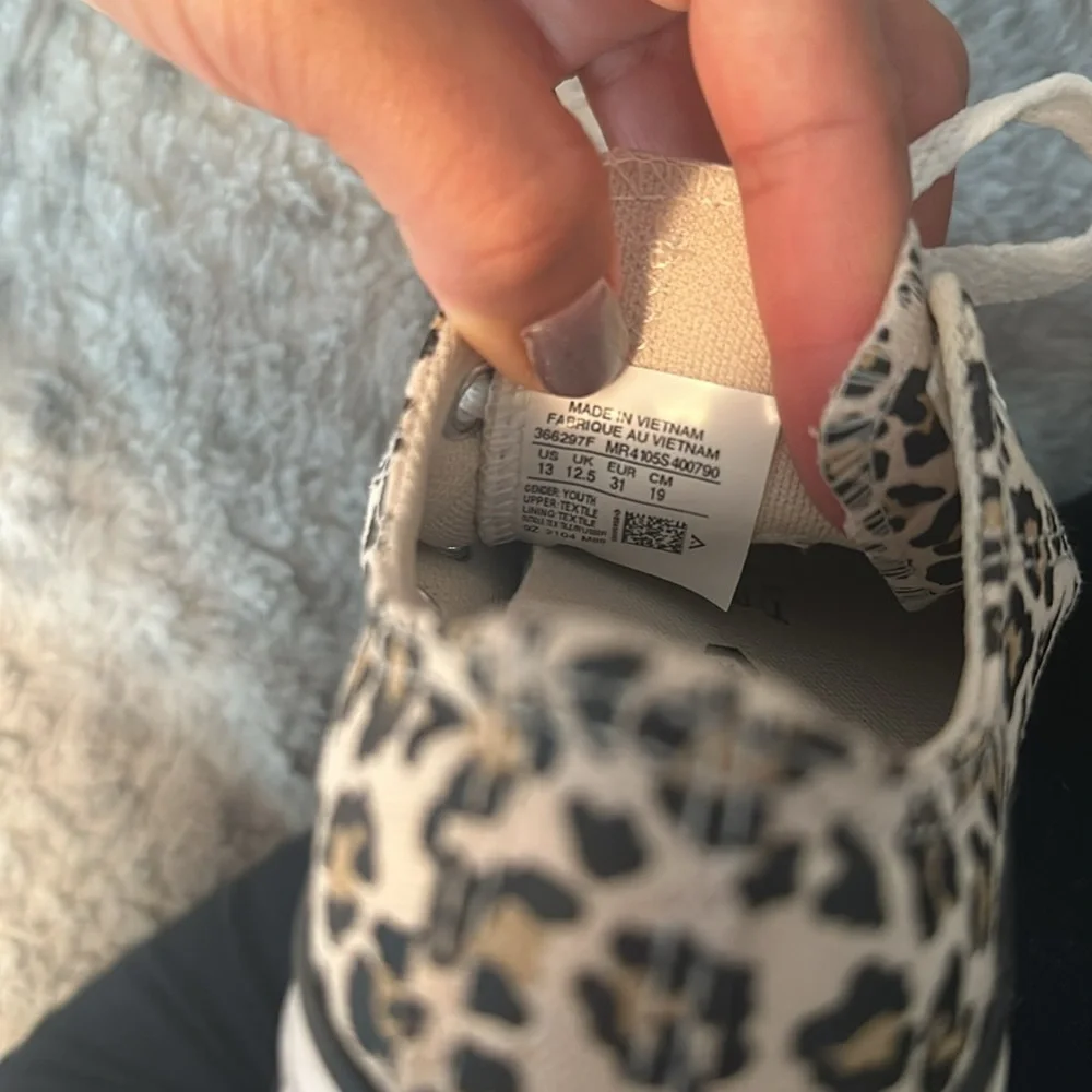 Little girls cheetah converse